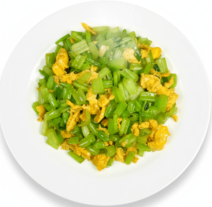  鸡蛋炒芹菜 (Eggs and Celery Stir-fry)