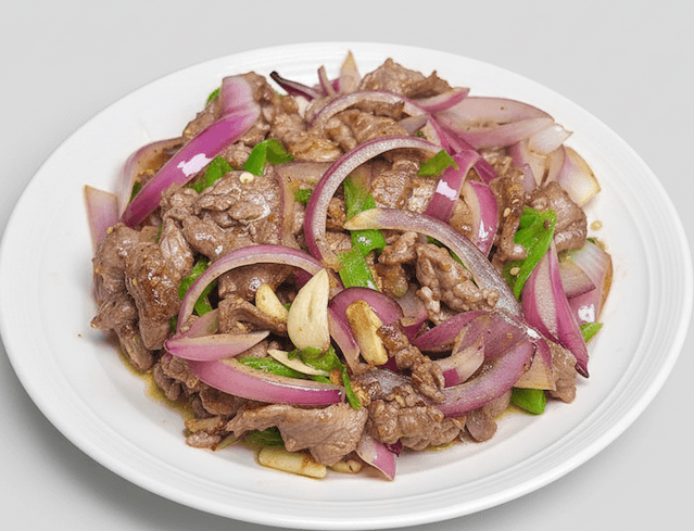 洋葱炒牛肉 (Fried Beef with Onions)